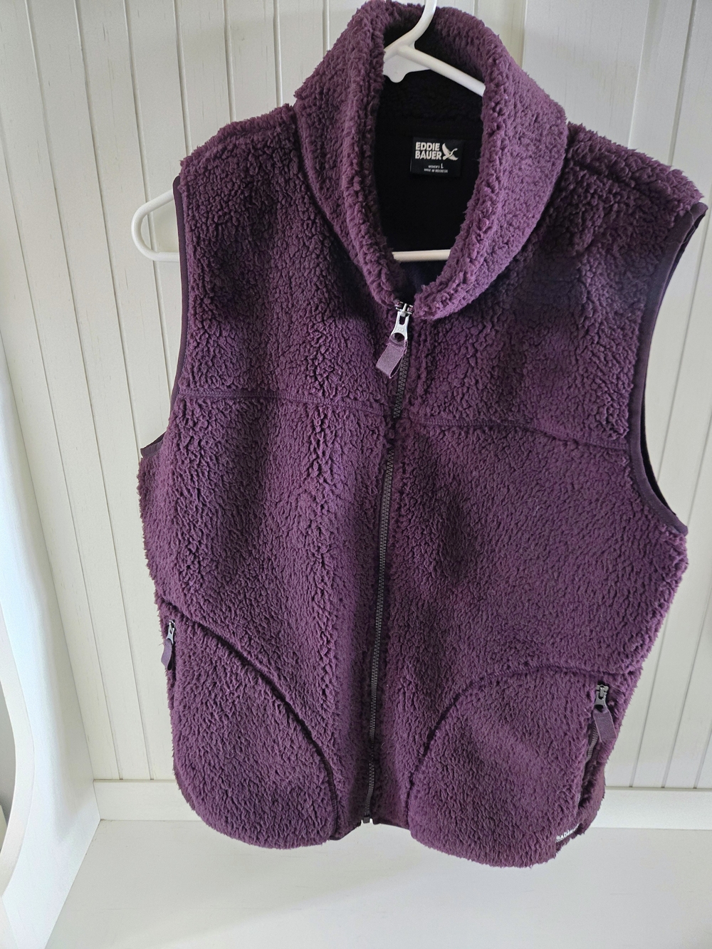 Eddie Bauer Women's Sherpa Fleece Vest Size Large